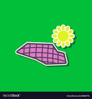 Paper sticker on stylish background of solar vector image