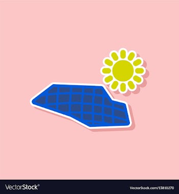 Paper sticker on stylish background of solar vector image