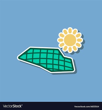 Paper sticker on stylish background of solar vector image