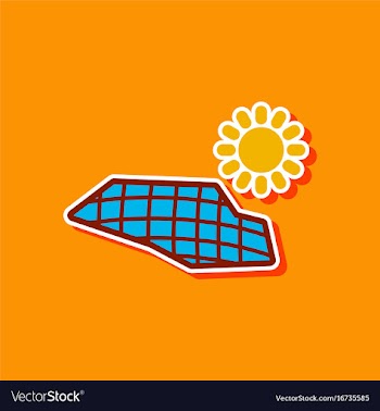 Paper sticker on stylish background of solar vector image
