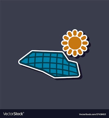 Paper sticker on stylish background of solar vector image