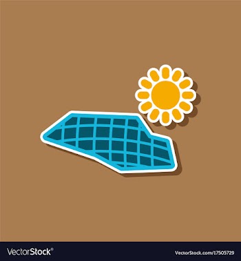 Paper sticker on stylish background of solar vector image