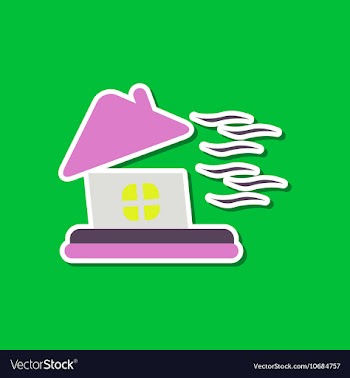 Paper sticker on stylish background of storm the vector image