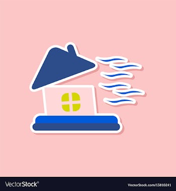 Paper sticker on stylish background of storm the vector image