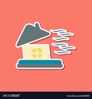 Paper sticker on stylish background of storm the vector image