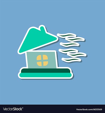 Paper sticker on stylish background of storm the vector image