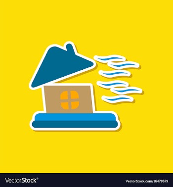 Paper sticker on stylish background of storm the vector image