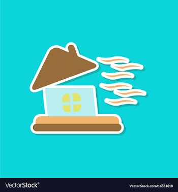Paper sticker on stylish background of storm the vector image