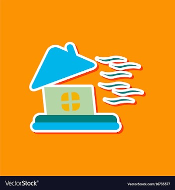 Paper sticker on stylish background of storm the vector image