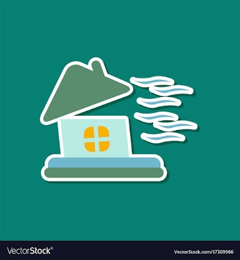 Paper sticker on stylish background of storm the vector image