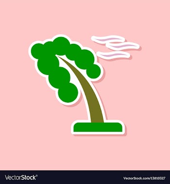 Paper sticker on stylish background of strong wind vector image