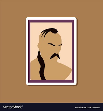 Paper sticker on stylish background of ukrainian vector image