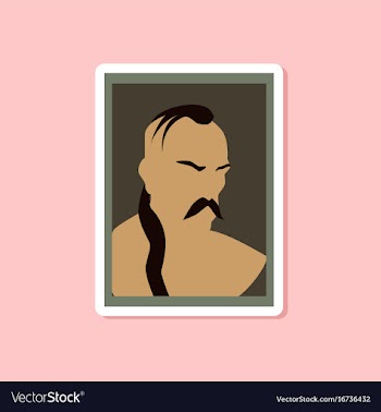 Paper sticker on stylish background of ukrainian vector image