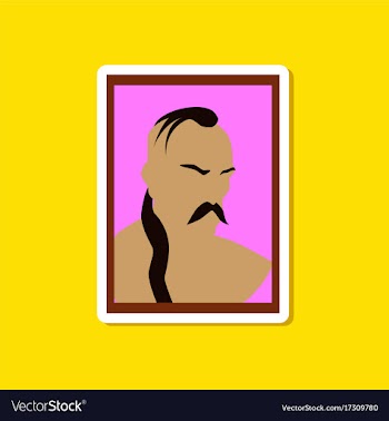 Paper sticker on stylish background of ukrainian vector image
