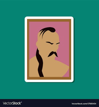 Paper sticker on stylish background of ukrainian vector image