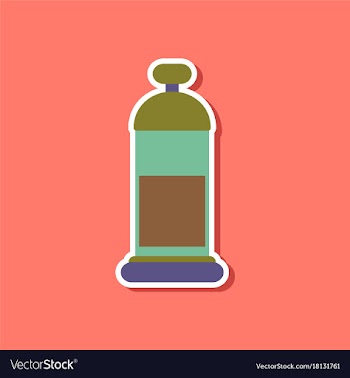 Paper sticker on stylish background offee maker vector image