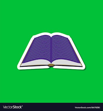 Paper sticker on stylish background open book vector image