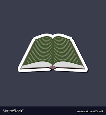Paper sticker on stylish background open book vector image