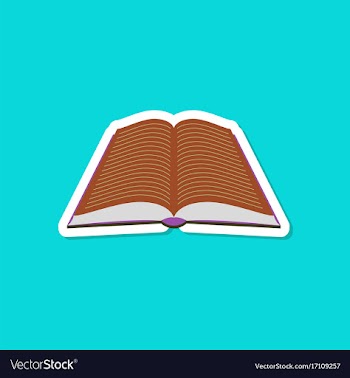 Paper sticker on stylish background open book vector image