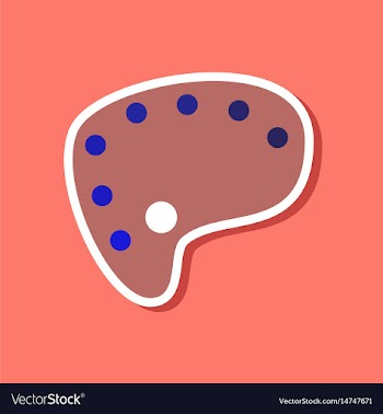 Paper sticker on stylish background palette vector image