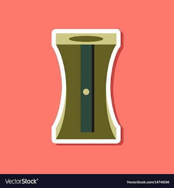 Paper sticker on stylish background pencil vector image