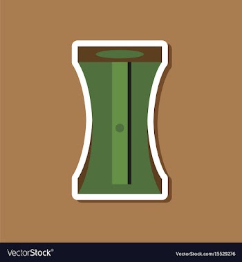Paper sticker on stylish background pencil vector image