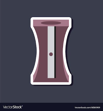 Paper sticker on stylish background pencil vector image
