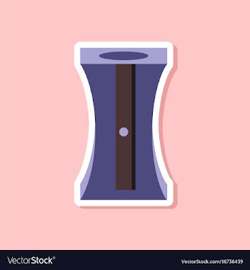 Paper sticker on stylish background pencil vector image