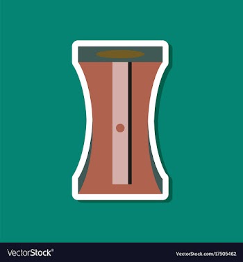 Paper sticker on stylish background pencil vector image