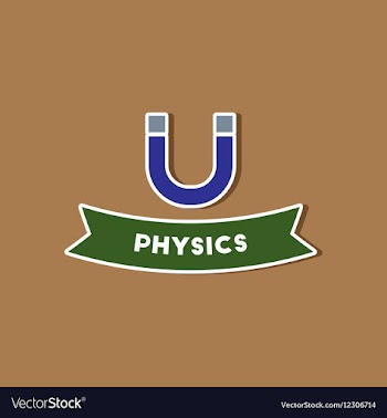 Paper sticker on stylish background physics lesson vector image