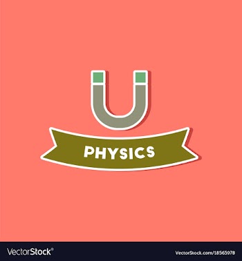 Paper sticker on stylish background physics lesson vector image