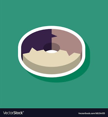 Paper sticker on stylish background pie chart vector image