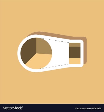Paper sticker on stylish background pie chart vector image