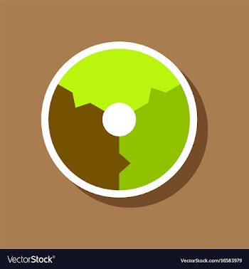 Paper sticker on stylish background pie chart vector image