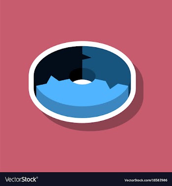 Paper sticker on stylish background pie chart vector image