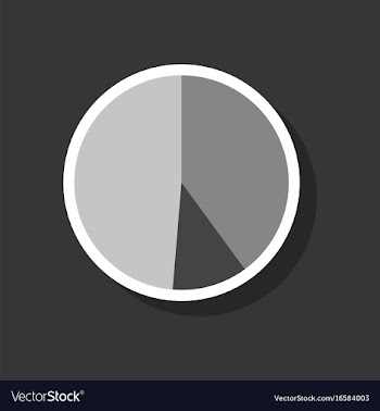 Paper sticker on stylish background pie chart vector image