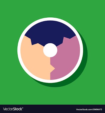 Paper sticker on stylish background pie chart vector image
