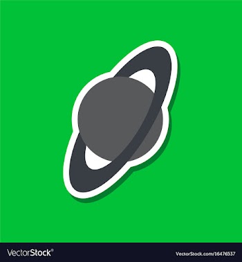 Paper sticker on stylish background planet vector image