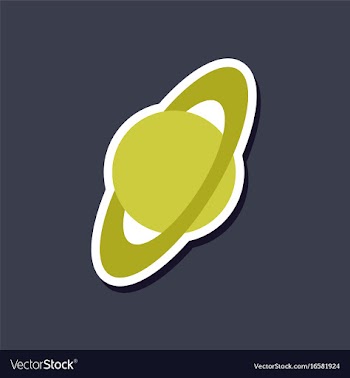 Paper sticker on stylish background planet vector image