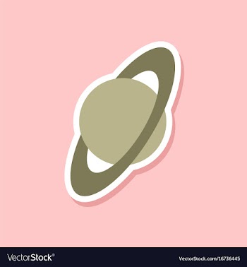 Paper sticker on stylish background planet vector image
