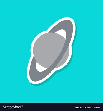 Paper sticker on stylish background planet vector image