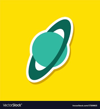 Paper sticker on stylish background planet vector image