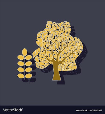 Paper sticker on stylish background plant acacia vector image