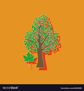 Paper sticker on stylish background plant acer vector image