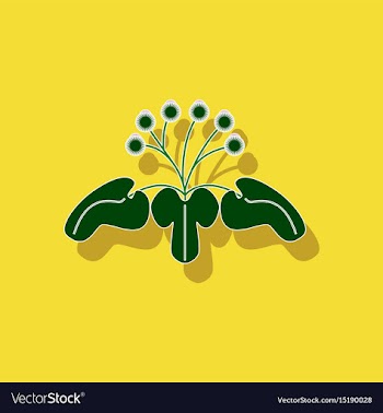 Paper sticker on stylish background plant arctium vector image