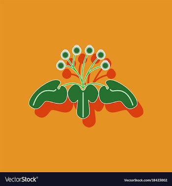 Paper sticker on stylish background plant arctium vector image