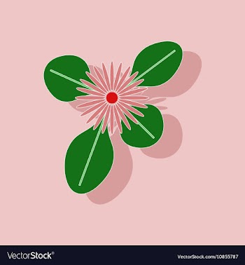 Paper sticker on stylish background plant Bellis vector image