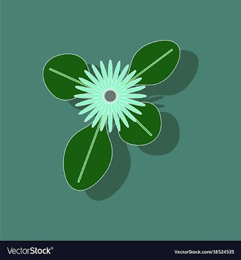 Paper sticker on stylish background plant bellis vector image