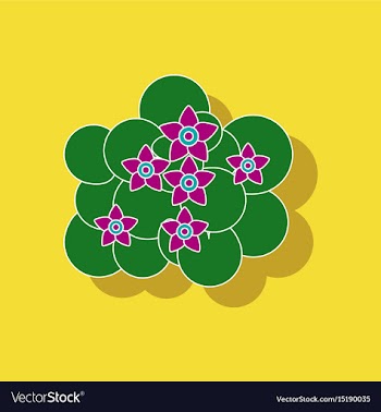 Paper sticker on stylish background plant caltha vector image