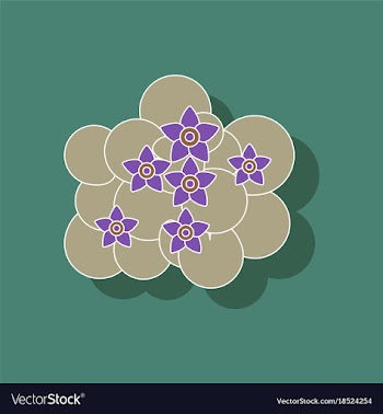 Paper sticker on stylish background plant caltha vector image